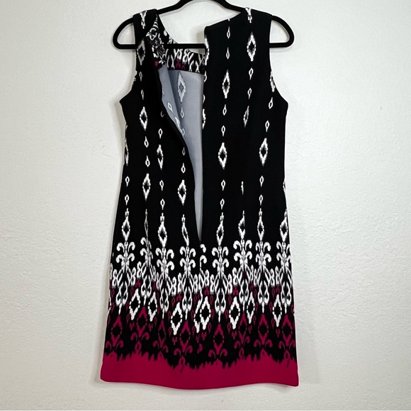 Ronni Nicole Midi Dress Black & Pink Sleeveless Whimsigoth Lined Party Size 12 - Picture 5 of 9